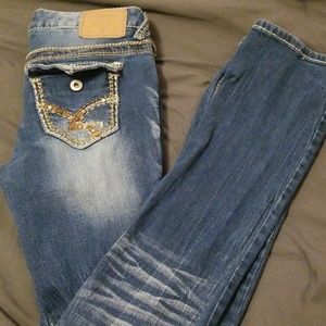 Distressed Amethyst Jeans